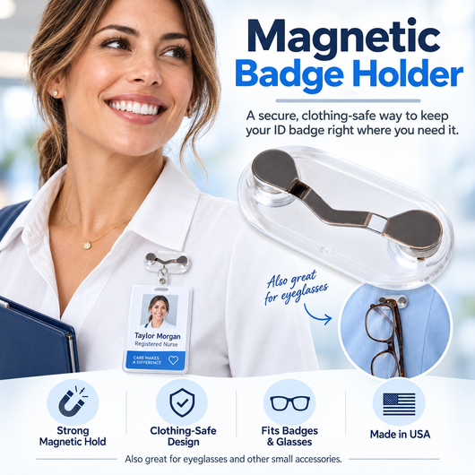 Magnetic Badge and Glasses Holder