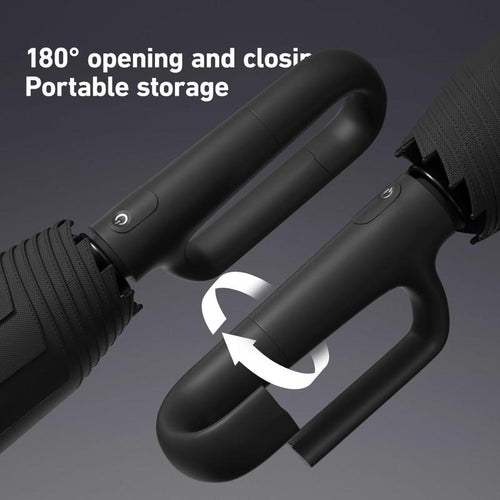 Clip-On Automatic Folding Umbrella: Stays on Your Bag