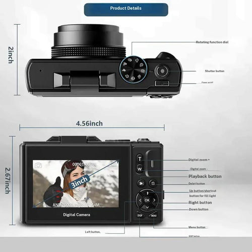 Nostalgia 4K Flip Screen Digital Camera