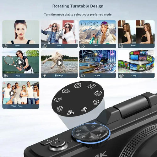 Nostalgia 4K Flip Screen Digital Camera