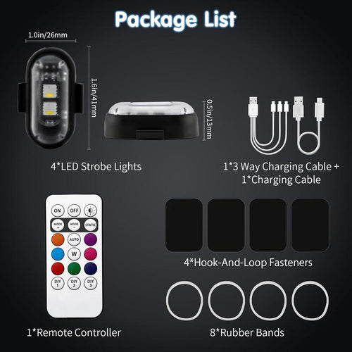 Wireless LED Car Lights 4-Pack Glow Kit