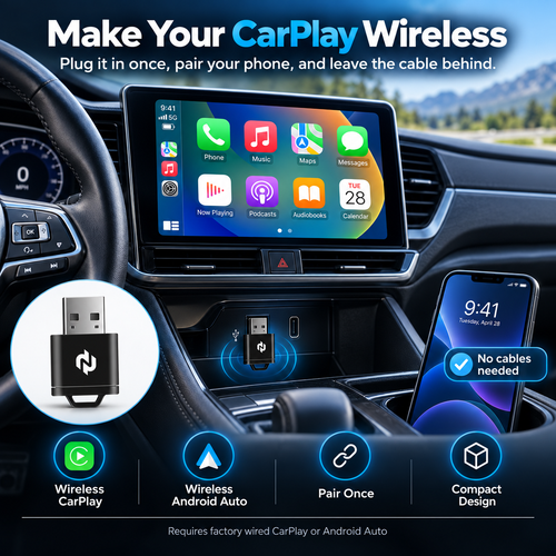 Wireless CarPlay Adapter, Get In and Drive