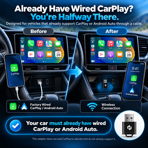 Wireless CarPlay Adapter, Get In and Drive