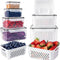 Containers with Removable Colander: Keeps Produce Fresh All Week