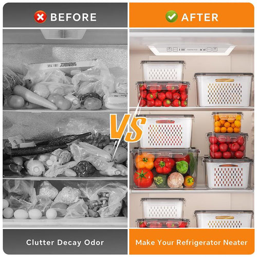 Containers with Removable Colander: Keeps Produce Fresh All Week