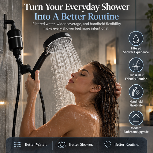 6-Mode Filtered Handheld Shower Head
