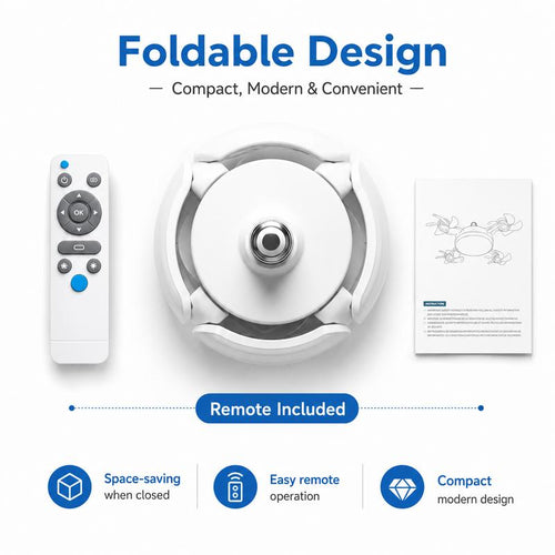 Screw-In Ceiling Fan with Light & Remote: No Electrician, 10-Second Install