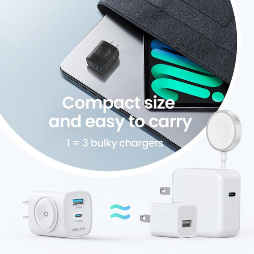 3-in-1 Travel Wall Charger & Watch Pad