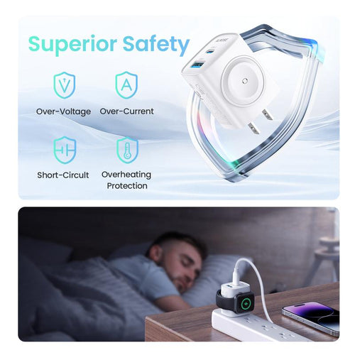 3-in-1 Travel Wall Charger & Watch Pad