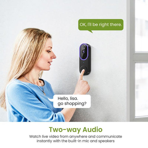 Wireless Video Doorbell Camera: See Who Is At Your Door From Anywhere, No Wiring and No Monthly Fee